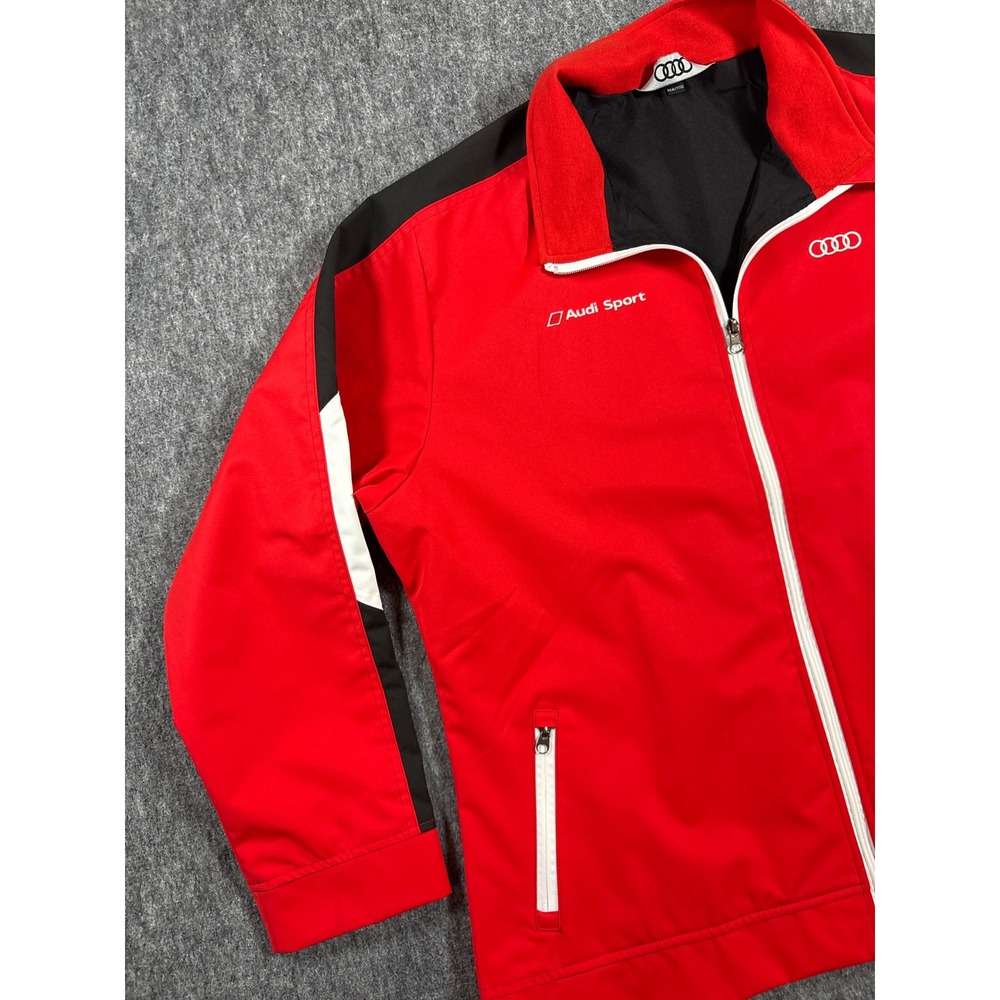 Audi Sport Mens Red Black Full Zip Track Jacket Racing Automotive XXL - Picture 3 of 7